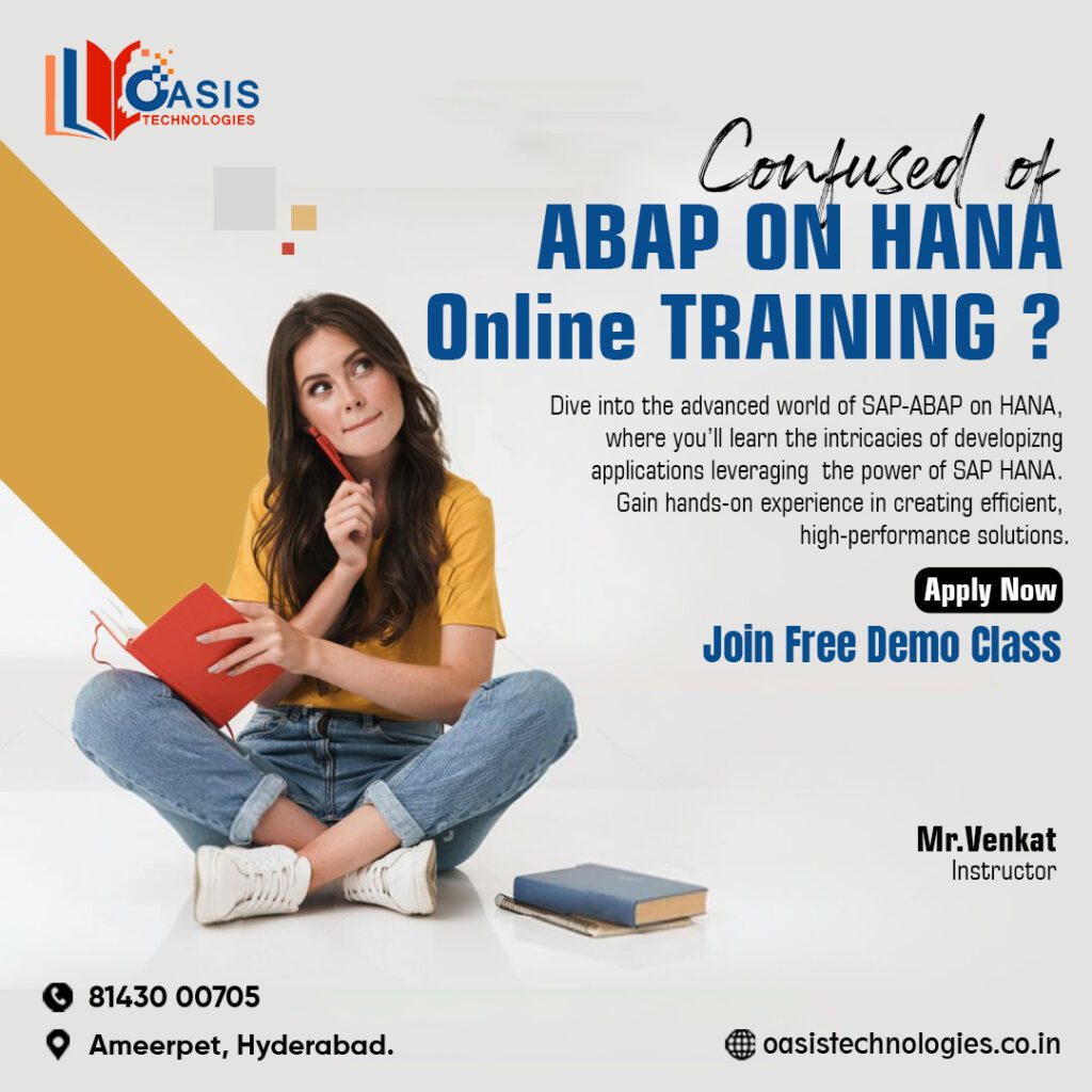 SAP S/4HANA Online Training in Bangalore | Oasis Technologies 4 SAP S/4HANA Online Training in Bangalore | Oasis Technologies